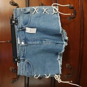 Forever 21 Rope Tide Side Jean Cutoff Shorts sz 33